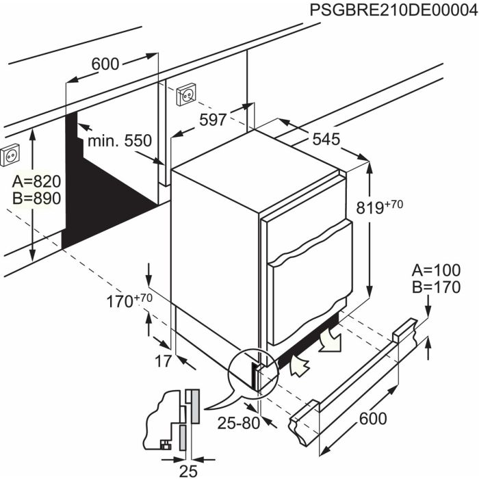 Frigorífico AEG OSF6I82EF Blanco 1