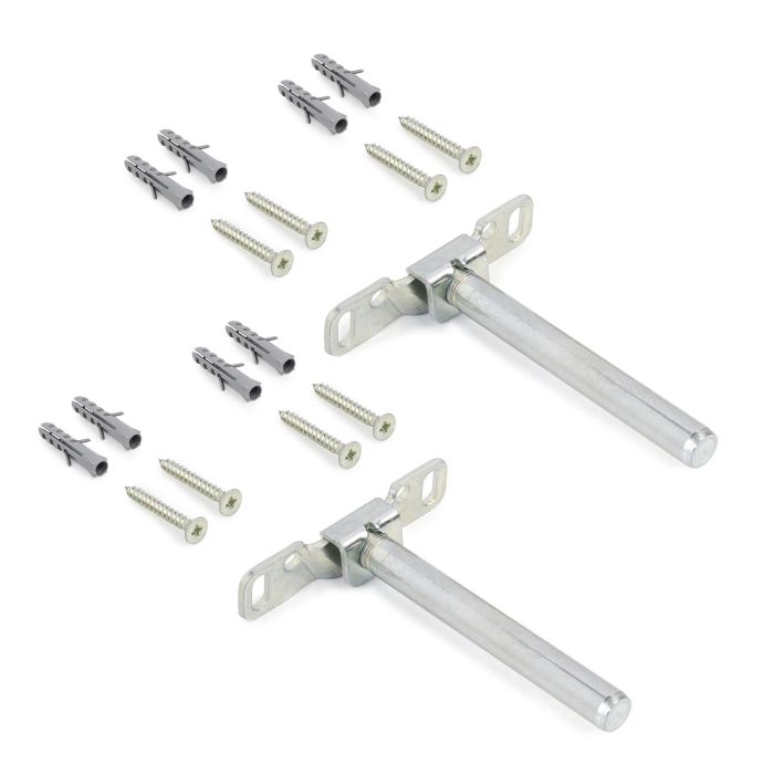 Emuca Juego de soportes ocultos para estante de madera Mirage, Acero, Cincado 0 Emuca Juego de soportes ocultos para estante de madera Mirage, Acero, Cincado 0