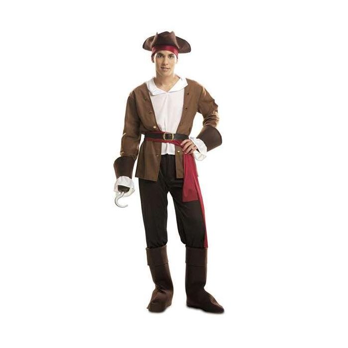 Disfraz bucanero sombrero, camisa, chaqueta, fajín, cinturón, pantalón y cubre botas talla XXL Disfraz bucanero sombrero, camisa, chaqueta, fajín, cinturón, pantalón y cubre botas talla XXL