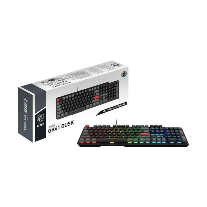 Teclado MSI VIGOR GK41 DUSK LR US Negro Multicolor QWERTY 1 Teclado MSI VIGOR GK41 DUSK LR US Negro Multicolor QWERTY 1