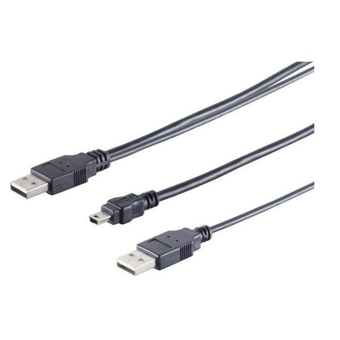 MicroConnect USB 2.0 Dual-Power Cable, 0.5m MicroConnect USB 2.0 Dual-Power Cable, 0.5m