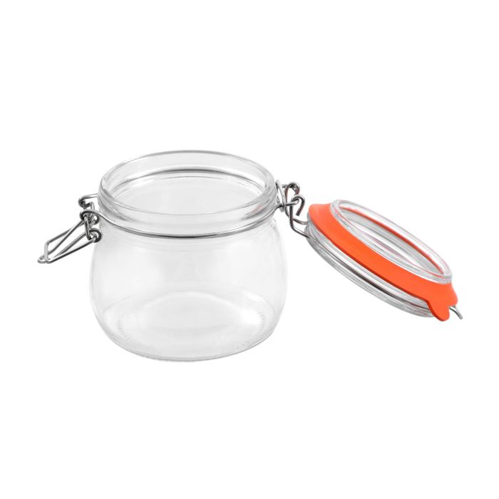 Tarro Hermético de Vidrio con Cierre Clip 500 ml - La Mediterranea (12 Unidades) 11 Tarro Hermético de Vidrio con Cierre Clip 500 ml - La Mediterranea (12 Unidades) 11