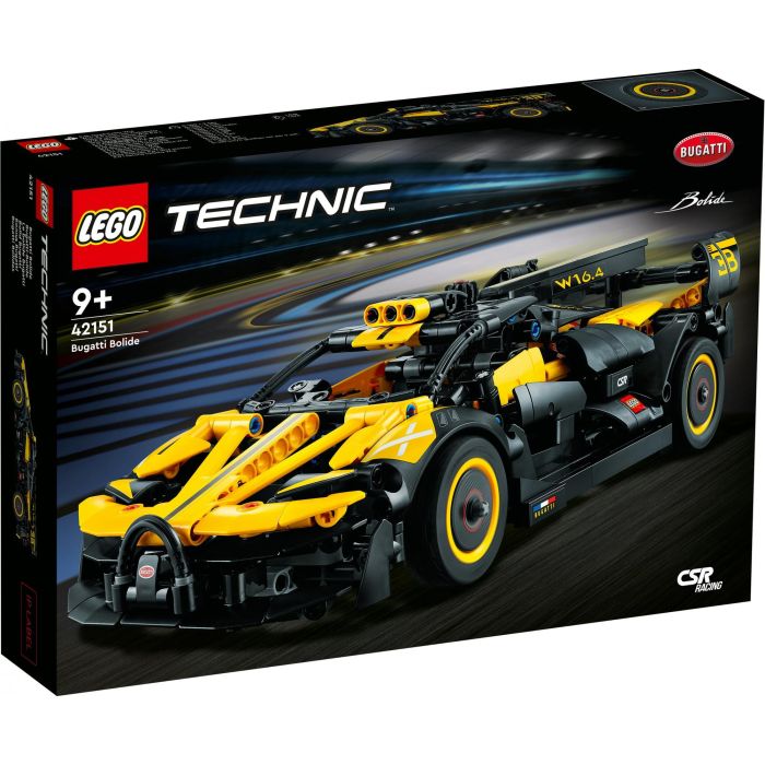 LEGO 42151 Bugatti Bolide Technic Coche de Carreras Amarillo/Negro con Motor W16, Dirección y Puertas de Tijera 9