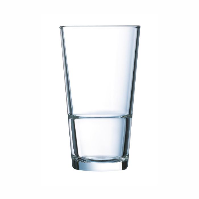 Arcoroc Stack Up Caja 6 Vasos Altos Vidrio Templado 35 cL Extra Resistentes Apto Lavavajillas y Microondas