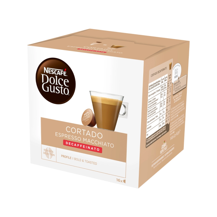 Dolce Gusto Cafe Cortado Descafeinado Caja Monodosis de 16 Unidades 1