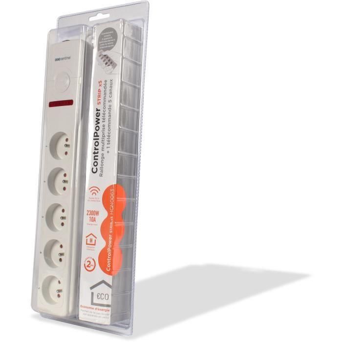 Scs Sentinel Extensión de Regleta de Enchufes con Control Remoto Inalámbrico, 5 Tomas Individuales, Ahorro Energía, 2300W, 30m 1 Scs Sentinel Extensión de Regleta de Enchufes con Control Remoto Inalámbrico, 5 Tomas Individuales, Ahorro Energía, 2300W, 30m 1