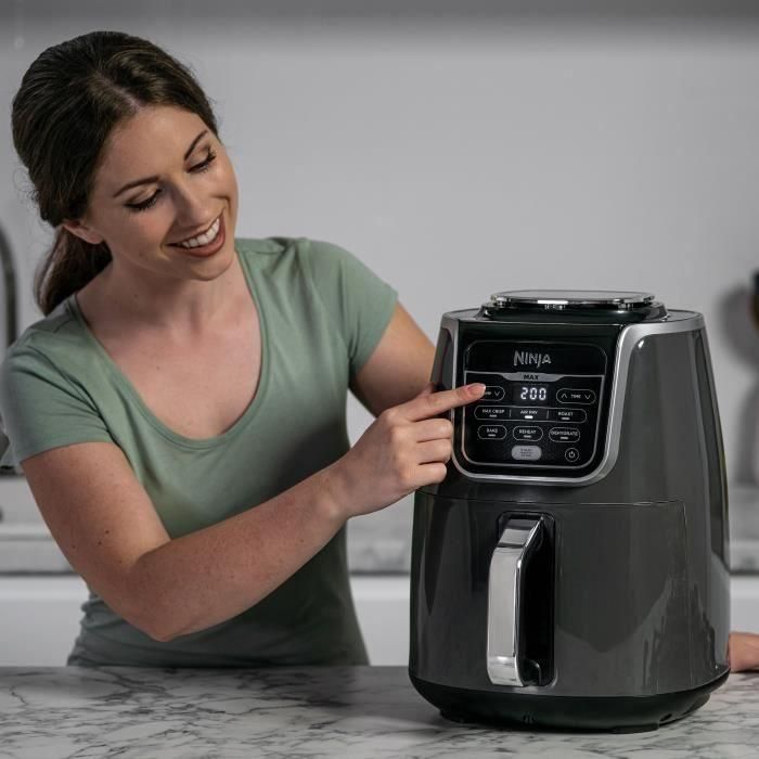 Ninja AF160EU Freidora de Aire Caliente MAX 5.2L Gris con 6 Funciones: Freír, Asar, Hornear para 6 Personas, 1750W 4 Ninja AF160EU Freidora de Aire Caliente MAX 5.2L Gris con 6 Funciones: Freír, Asar, Hornear para 6 Personas, 1750W 4