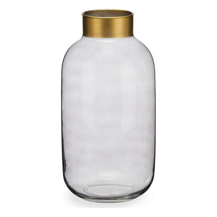 Jarron Cristal Liso Oro Grande Humo Giftdecor 14X29CM (6 Unidades) Jarron Cristal Liso Oro Grande Humo Giftdecor 14X29CM (6 Unidades)