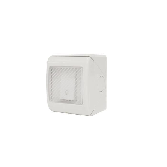 SCS SENTINEL Pulsador Eléctrico para Campanas 230 V, 16A, IP55 Protección, Montaje Superficie, Blanco, Sin Transformador Interno 0 SCS SENTINEL Pulsador Eléctrico para Campanas 230 V, 16A, IP55 Protección, Montaje Superficie, Blanco, Sin Transformador Interno 0