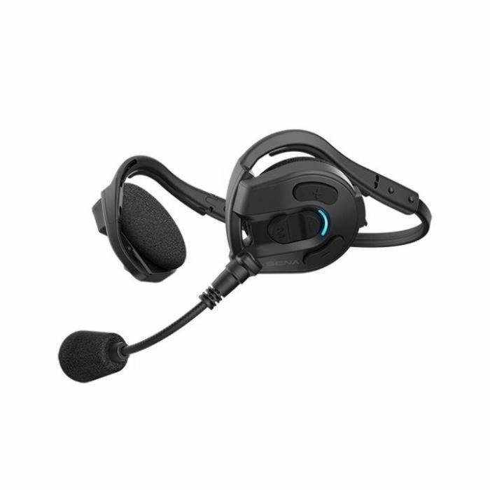 Sena SEN8809629529150 Auriculares Estéreo con Micrófono Bluetooth, 10h Batería, Alcance 400-1600m, Malla Expandible, USB-C, Negro