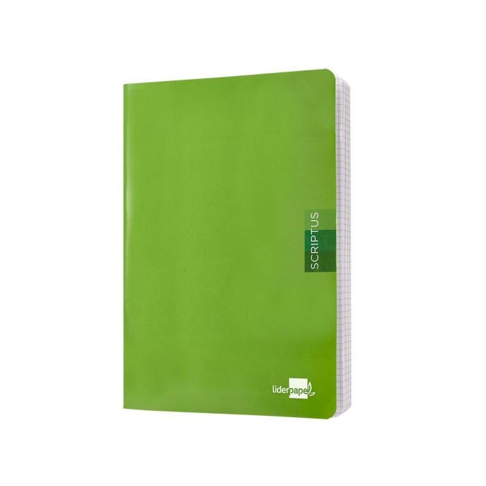 Libreta Liderpapel Scriptus A5 48 Hojas 90 gr-M2 Cuadro 4 mm Con Margen Color Verde 5 unidades 2