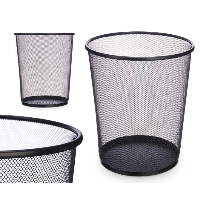 Papelera Rejilla Negra Pincello 29.5 cm - Metal (12 Unidades) Papelera Rejilla Negra Pincello 29.5 cm - Metal (12 Unidades)