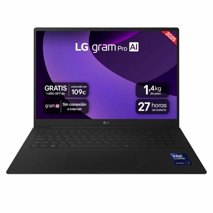 Laptop LG 16ZD90T-G.AX78B 16" intel core ultra 7 255H 16 GB RAM 1 TB SSD 6