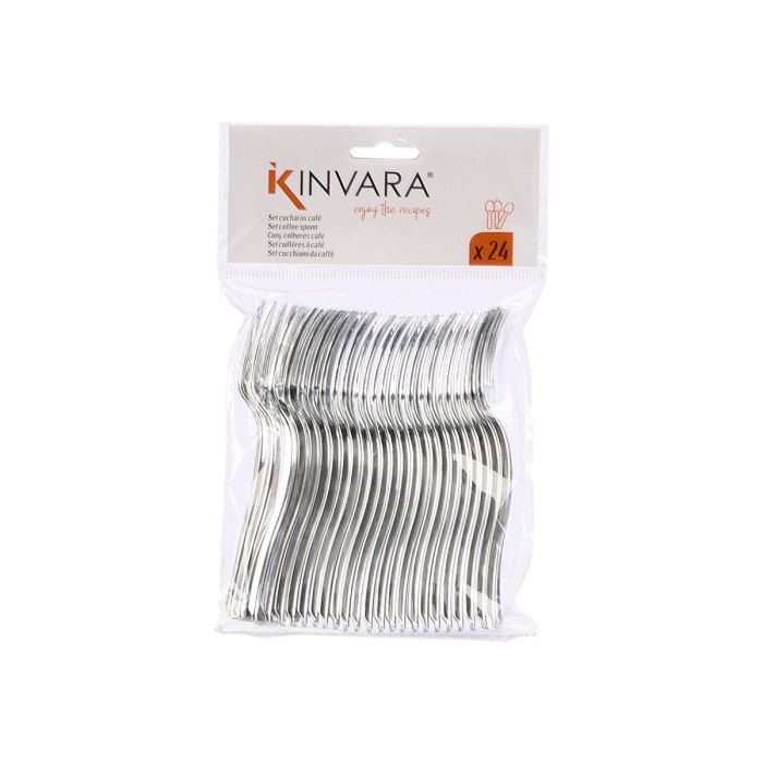 Set 24 Tenedores Postre Plástico Plateado Kinvara - 10x16x1.5 cm (48 Unidades) 1 Set 24 Tenedores Postre Plástico Plateado Kinvara - 10x16x1.5 cm (48 Unidades) 1