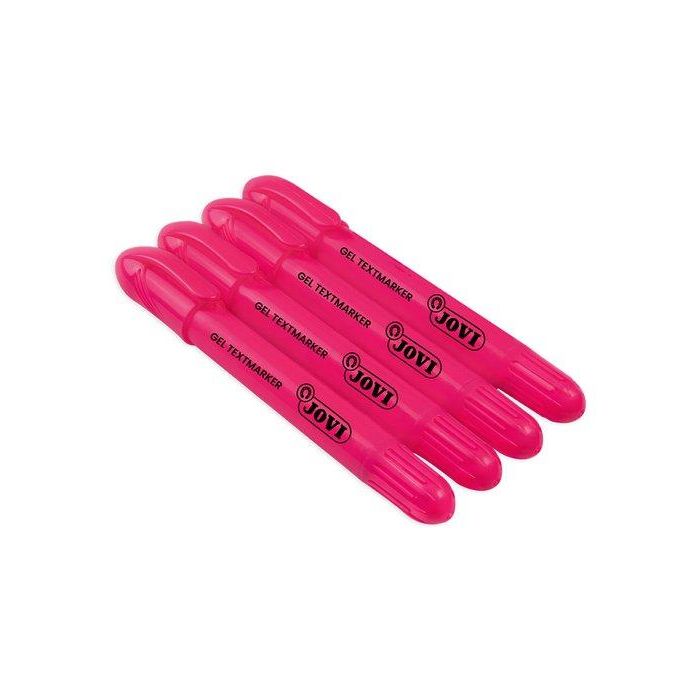 Jovi Marcador Fluorescente Neon De Gel En Stick 140 mm Rosa Caja 12 Unidades