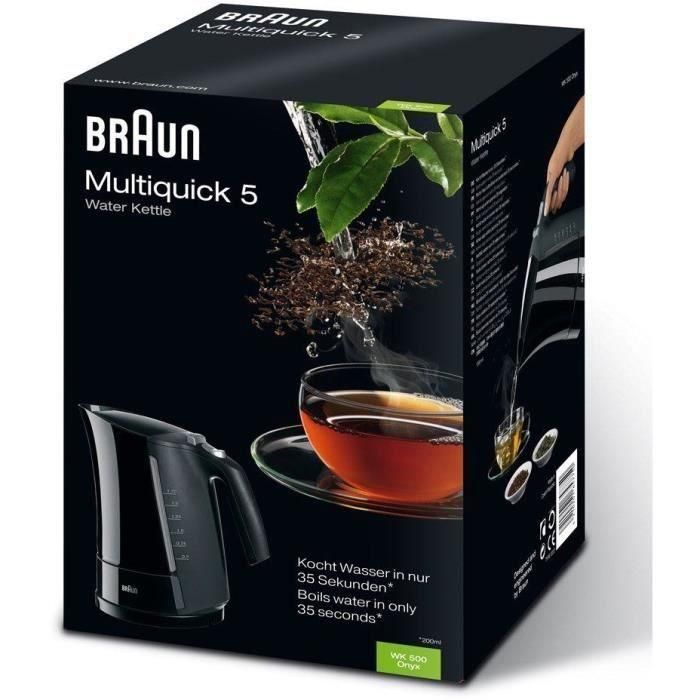 Hervidor eléctrico BRAUN WK500BK Multiquick 5 - 1.6 L - Negro 2