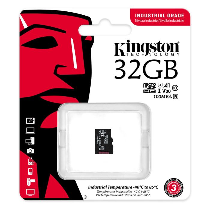 Kingston MicroSDHC 32GB Industrial 100MB/s 2