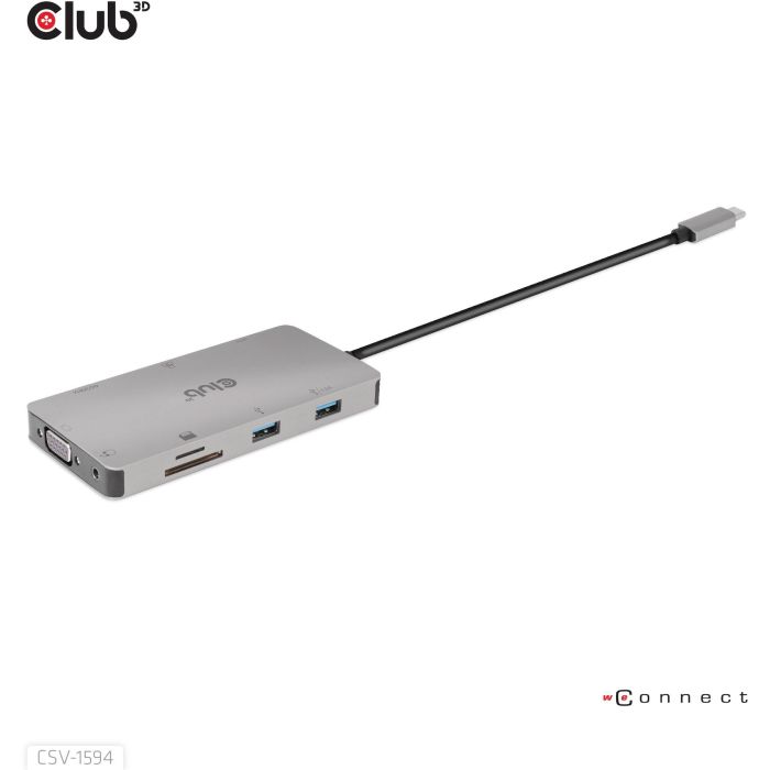 Club3D USB-C 9in1-HUB >HDMI/VGA/2xUSB/USB-C/RJ45/SD PD100W 8 Club3D USB-C 9in1-HUB >HDMI/VGA/2xUSB/USB-C/RJ45/SD PD100W 8