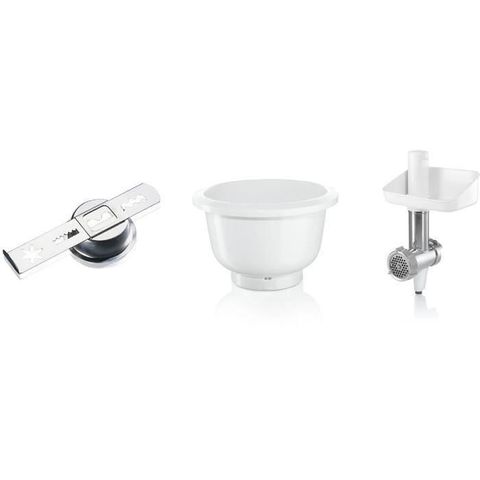 Accesorios Baking Sensation - BOSCH - MUZ5BS1 - Picadora de carne - Rejilla de 5 mm - Accesorio para galletas 4 formas - Bol de 3,9 L 3 Accesorios Baking Sensation - BOSCH - MUZ5BS1 - Picadora de carne - Rejilla de 5 mm - Accesorio para galletas 4 formas - Bol de 3,9 L 3
