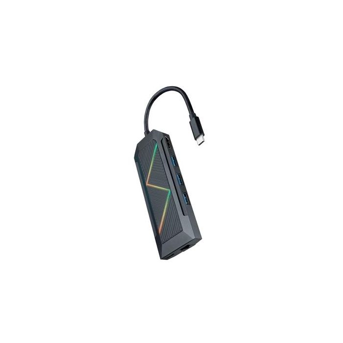 Nanocable Hub 8 en 1 USB-C con HDMI 4K, Ethernet, Lector de Tarjetas y Carga PD 100W - Compatible con Windows, Mac, Linux, Android Nanocable Hub 8 en 1 USB-C con HDMI 4K, Ethernet, Lector de Tarjetas y Carga PD 100W - Compatible con Windows, Mac, Linux, Android