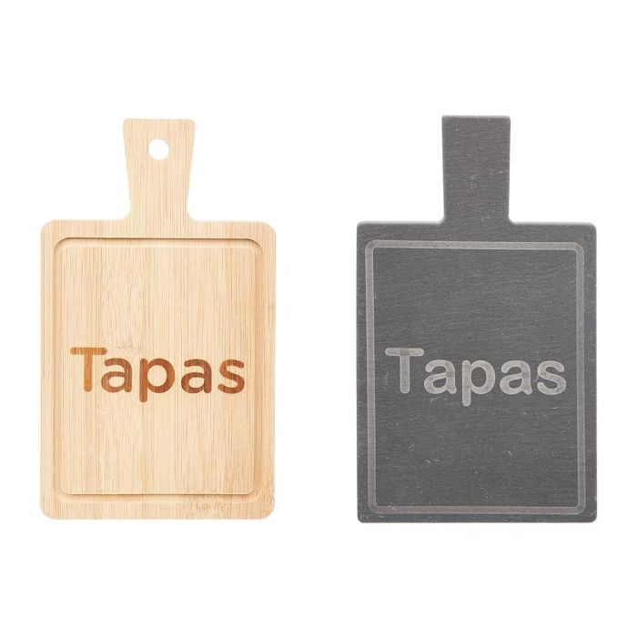 Tabla Cuadrada Bambu Y Pizarra Dec Tapas Kinvara 11X19CM (48 Unidades) 1 Tabla Cuadrada Bambu Y Pizarra Dec Tapas Kinvara 11X19CM (48 Unidades) 1