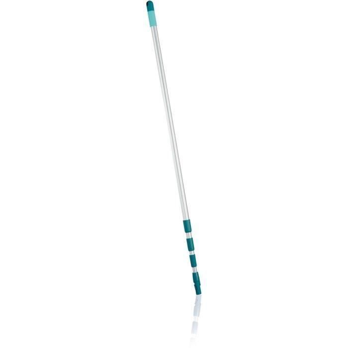 Mango Telescópico 145 a 400 cm 41523 Leifheit, mango de escoba regulable y extensible, sistema Click, para limpieza de suelos, ventanas Mango Telescópico 145 a 400 cm 41523 Leifheit, mango de escoba regulable y extensible, sistema Click, para limpieza de suelos, ventanas