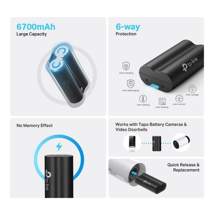 TP-Link 6700mAh, 3.6V, Micro USB, 70.5x41.4x22 mm 1 TP-Link 6700mAh, 3.6V, Micro USB, 70.5x41.4x22 mm 1
