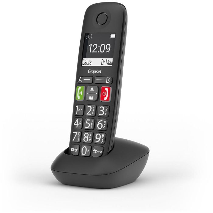 Gigaset E290HX Teléfono DECT Inalámbrico con Altavoz y Botones Grandes, Agenda 150 Contactos, Negro 3
