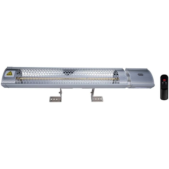 Estufa de cuarzo de pared para exteriores con control remoto, 2000 W 67,5 x 10,5 x 7,5 cm 2