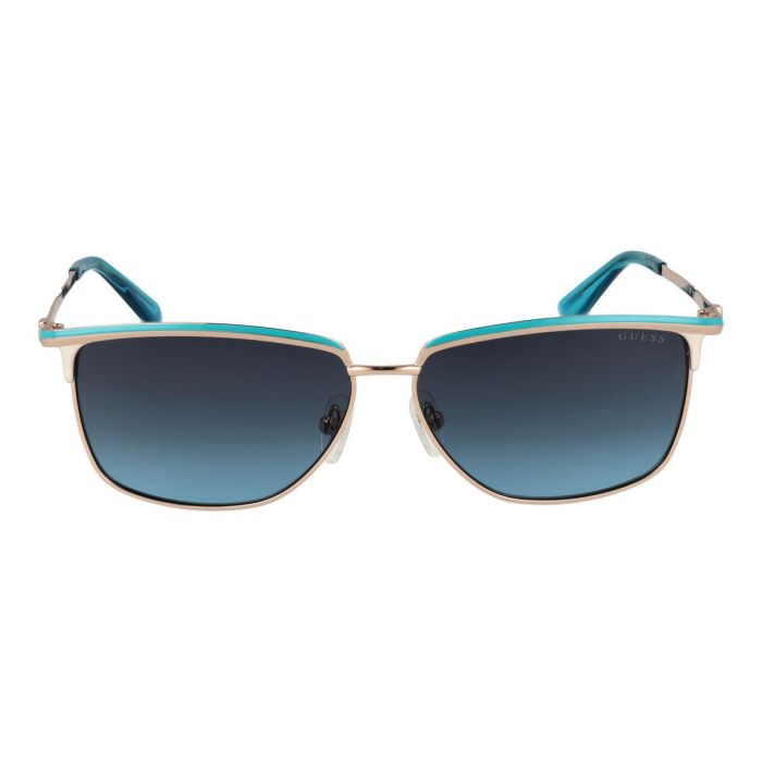 Guess Gafas GU00133 Gafas de Sol para Mujer Rectangulares 56 mm Azul Metal 2