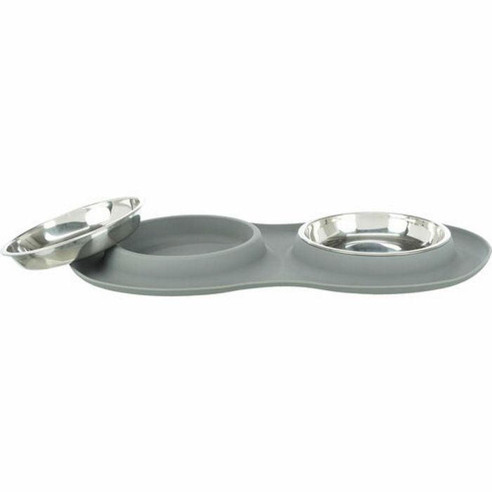 Comedero para Perro Trixie Gris Acero Inoxidable Ø 16 cm Doble 2 × 0,3 L 47 × 3 × 26 CM 5 Comedero para Perro Trixie Gris Acero Inoxidable Ø 16 cm Doble 2 × 0,3 L 47 × 3 × 26 CM 5