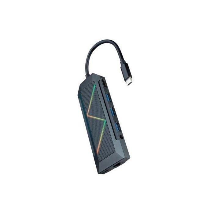 Docking USB Tipo-C Nanocable 10.16.0901/ 3xUSB/ 1xUSB Tipo-C PD/ 1xHDMI/ 1xRJ45/ 1xLector Tarjetas SD TF/ Audio Docking USB Tipo-C Nanocable 10.16.0901/ 3xUSB/ 1xUSB Tipo-C PD/ 1xHDMI/ 1xRJ45/ 1xLector Tarjetas SD TF/ Audio