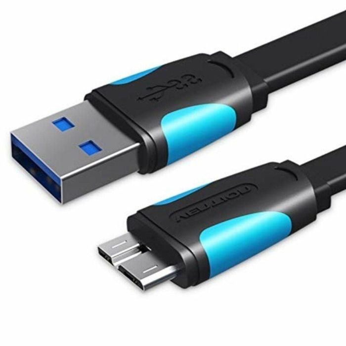 Cable USB 3.0 Vention VAS-A12-B200/ MicroUSB Macho - USB Macho/ Hasta 10W/ 5Gbps/ 2m/ Azul y Negro Cable USB 3.0 Vention VAS-A12-B200/ MicroUSB Macho - USB Macho/ Hasta 10W/ 5Gbps/ 2m/ Azul y Negro