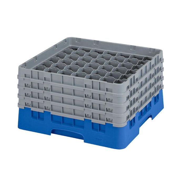 CAMBRO - 49S800-168 - Cesta de lavado 49 comp. 4 alturas - 6 cm Ø máx. - alt. máx. 21,7 cm - 50 x 50 x 26,7 cm - Azul