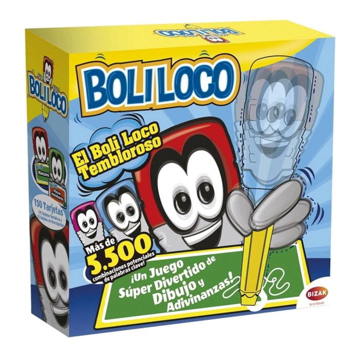 Bizak 63391801 Boli Loco: Juego de adivinanzas y dibujo con más de 10.000 combinaciones de palabras, +6 años, español