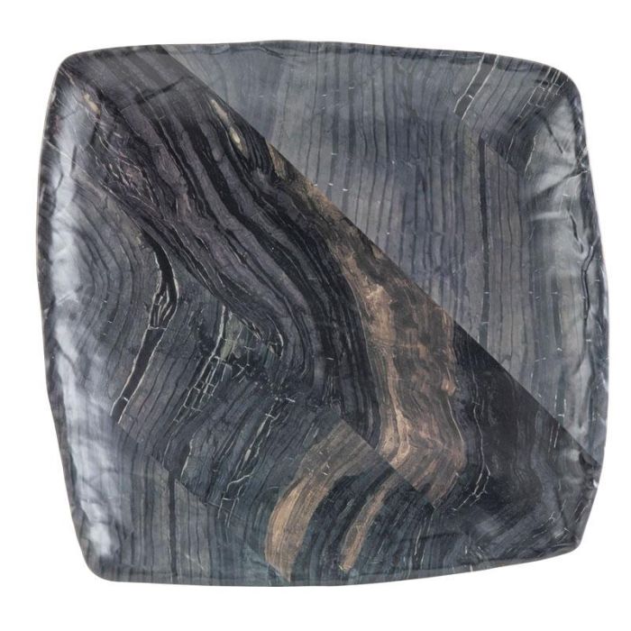 TABLECRAFT - 10023 - Pack de 4 unidades - Bandeja cuadrada - 38 x 37 cm - Negro