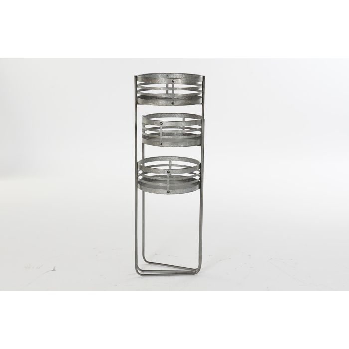 DKD Home Decor Macetero Loft Gris Metal Hierro 35 x 72 x 47 cm 3