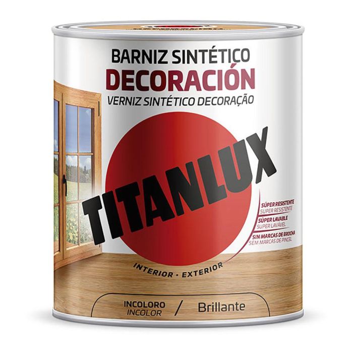 Barniz sintético decoración incoloro brillante 0,250l titanlux m10100014