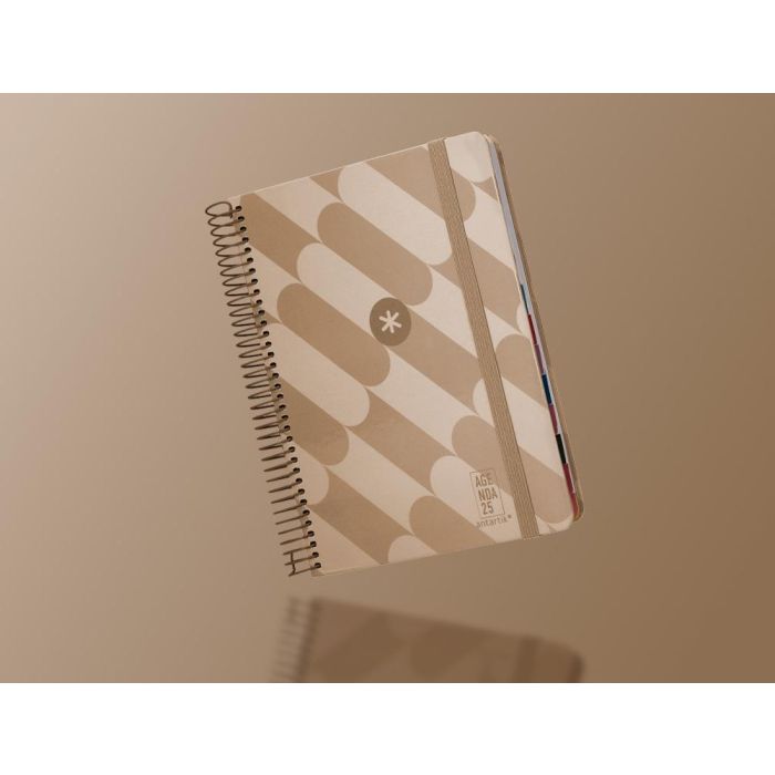 Agenda Espiral Antartik Pattern A5+ 2025 Dia Pagina Color Rosa Nude Papel 80 gr 9