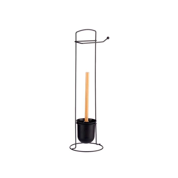 Portarrollo Metal Escobilla Bambu Negro Berilo 17X57CM (6 Unidades) 1 Portarrollo Metal Escobilla Bambu Negro Berilo 17X57CM (6 Unidades) 1