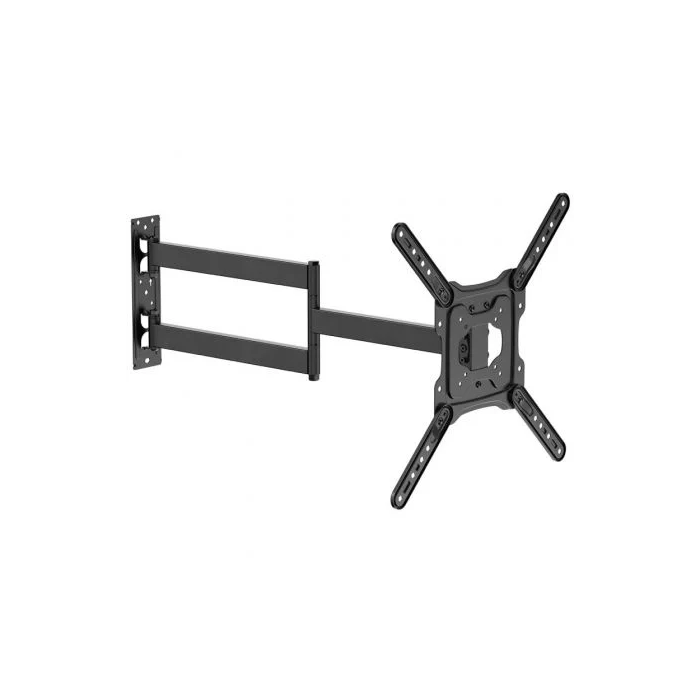 Aisens Soporte Pared WT65TSLE-383 Giratorio, Inclinable, Nivelable para Monitores y TV de 23-65" hasta 35kg Negro