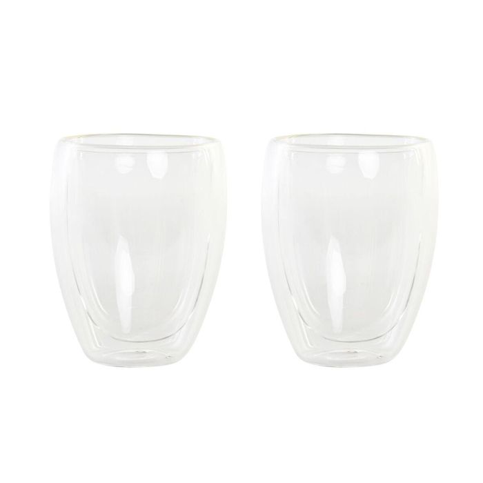 Vaso Basicos DKD Home Decor Transparente 9 x 10.2 x 9 cm Set de 2