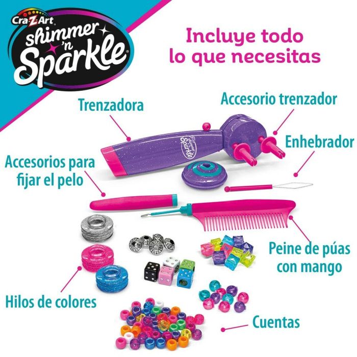 Juego de peinados Cra-Z-Art Shimmer 'n Sparkle 10 x 20,5 x 6 cm 4 Unidades 1 Juego de peinados Cra-Z-Art Shimmer 'n Sparkle 10 x 20,5 x 6 cm 4 Unidades 1