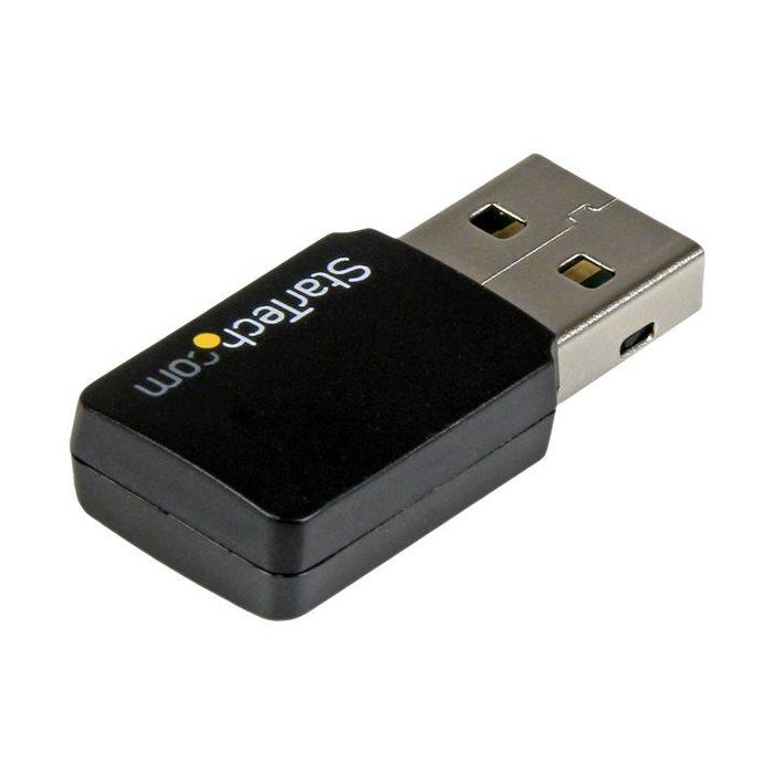StarTech Adaptador WiFi USB 2.0 USB433WACDB AC600 Mini Dual Band Wireless-AC 433 Mbps para Windows, macOS