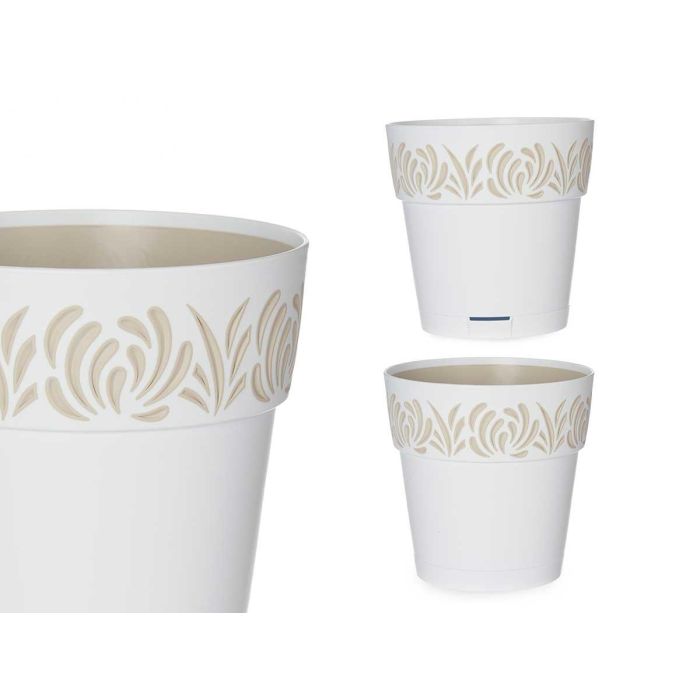 Maceta Gaia Blanca Stefanplast 15 cm, plástico, con reserva de agua (12 Unidades) Maceta Gaia Blanca Stefanplast 15 cm, plástico, con reserva de agua (12 Unidades)