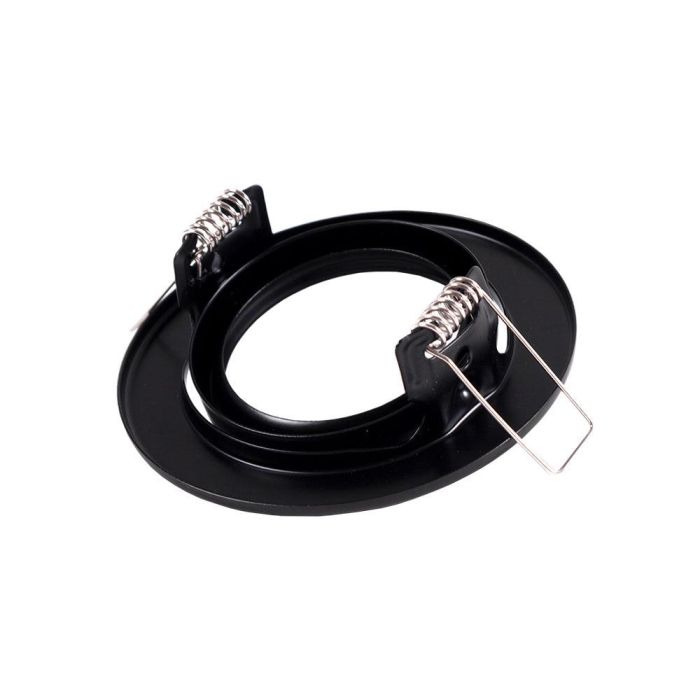 Aro Foco Downlight Circular Basculante "Vepa" Acero 90mm - Negro 2 Aro Foco Downlight Circular Basculante "Vepa" Acero 90mm - Negro 2