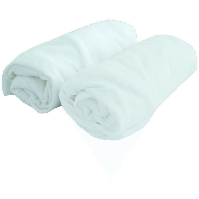 DOUX NID Juego de 2 sábanas ajustables Blanco 60x120 cm 1 DOUX NID Juego de 2 sábanas ajustables Blanco 60x120 cm 1