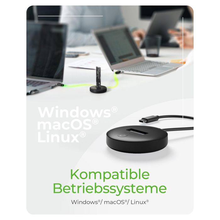 ICY BOX IB-1610MCD-C31 Docking Station para SSD M.2 NVMe y SATA USB 3.2 Gen 2 Type-C, Compatible con Windows, Mac, Linux 5 ICY BOX IB-1610MCD-C31 Docking Station para SSD M.2 NVMe y SATA USB 3.2 Gen 2 Type-C, Compatible con Windows, Mac, Linux 5