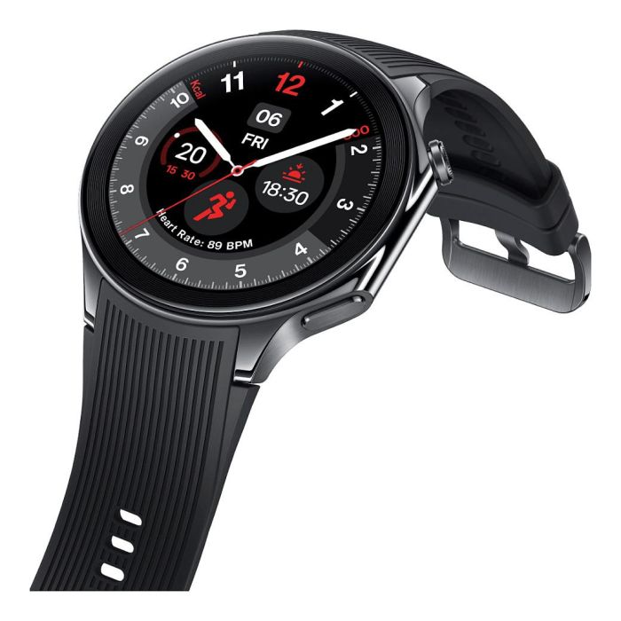 OnePlus Watch 2 Negro, Reloj Inteligente Wear OS con Pantalla AMOLED de 1.43" y GPS 3