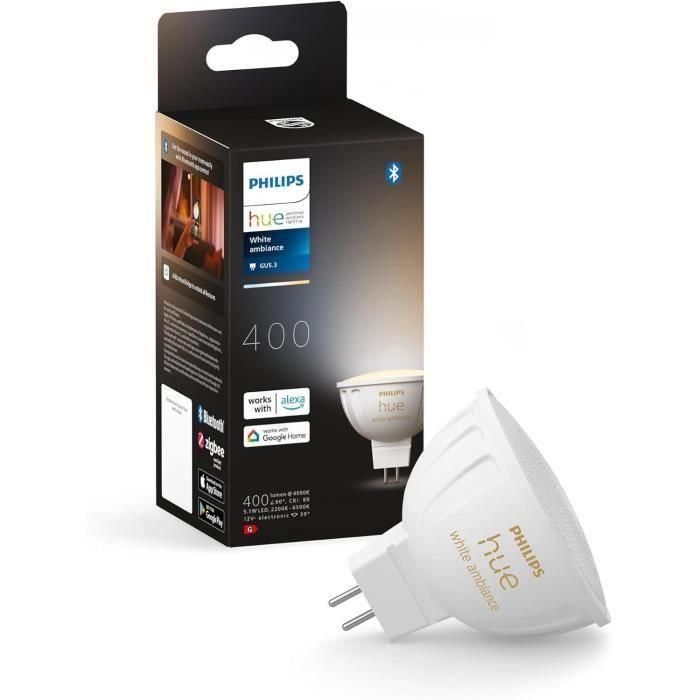 Philips Hue AAANL79839 Bombilla Conectada MR16 Luz Blanca Compatible Bluetooth con App y Voz 4